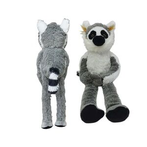 Gray and White 30” Stuffed Lemur Hang Around Neck Plush Toy